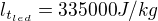 $l_{t_{led}}= 335 000 J/kg$