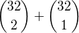 ${32\choose2}+{32\choose1}$