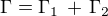 $\Gamma =\Gamma_1 \,+\, \Gamma_2$