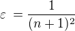 $\varepsilon \:=\frac{1}{(n+1)^2}$