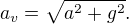 $a_v=\sqrt{a^2+g^2}.$
