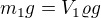 $m_{1}g=V_{1}\varrho g$