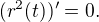 $(r^2(t))' = 0.$