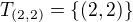 $T_{(2,2)}=\{(2,2)\}$