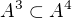 $A^3\subset A^4$