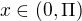 $x\in (0,\Pi )$