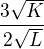 $\frac{3\sqrt{K}}{2\sqrt{L}}$