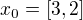 $x_0=[3,2]$