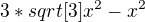 $3*sqrt[3]{x^{2}}-x^{2}$