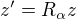 $z'=R_\alpha z$