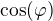 $\cos(\varphi)$