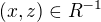 $(x,z)\in R^{-1}$