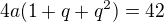 kopírovat do textarea $4a(1+q+q^2)=42$