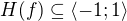 $H(f)\subseteq \langle-1;1\rangle$