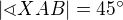 $|\sphericalangle XAB|=45^\circ $