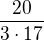 $\frac{20}{3\cdot17}$