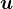 $\boldsymbol{u}$