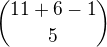 $\binom{11+6-1}{5}$