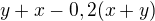 $y+x-0,2(x+y)$