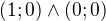 kopírovat do textarea $(1;0) \wedge (0;0)$