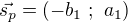 $\vec{s_p}=(-b_1 \ ; \ a_1)$