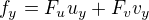 $f_y=F_uu_y+F_v v_y$