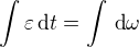 kopírovat do textarea $\int \varepsilon \,\text dt=\int\,\text d\omega $