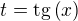 $t=\mathrm{tg}\left(x \right)$