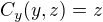 $C_y(y,z)=z $