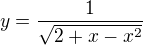 $y=\frac1{\sqrt{2+x-x^2}}$