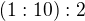 $(1:10):2$