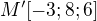 $M'[-3;8;6]$