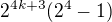 $2^{4k+3}(2^{4}-1)$