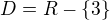 $D=R-\{3\}$