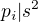 $ p_i|s^2$