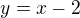 kopírovat do textarea $ y = x-2$