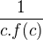 $\frac1{c.f(c)}$