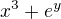 $x^{3} + e^{y}$