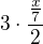$3 \cdot \frac{\frac{x}{7}}{2}$