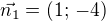 $\vec{n_1}=(1;\,-4)$