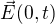 $\vec E(0, t)$