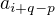$a_{i+q-p}$
