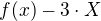 $f(x) - 3 \cdot X$