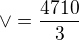 $\vee =\frac{4710}{3}$