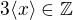 $3\langle x \rangle \in \mathbb{Z}$