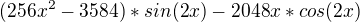 $(256x^2-3584)*sin(2x)-2048x*cos(2x)$