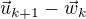 $\vec{u}_{k+1} - \vec{w}_k$