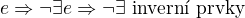 $e\Rightarrow \neg\exists e\Rightarrow \neg \exists \text{ invern� prvky}$