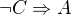 $\neg C\Rightarrow A$