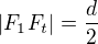 $|F_1F_t|=\frac d2$